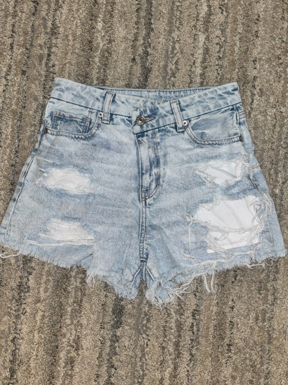 American Eagle Strigid Denim Shorts